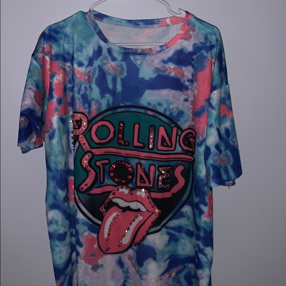 AKIRA rolling stones tye-dye shirt